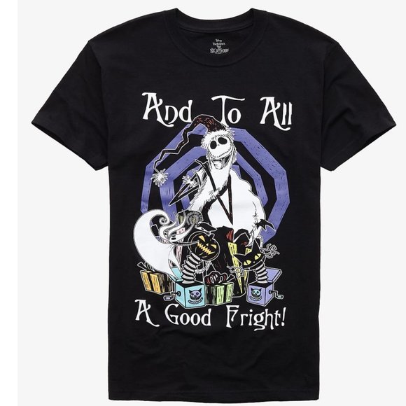 Hot Topic Other - Disney The Nightmare Before Christmas 'And To All A Good Fright' T-Shirt Size M